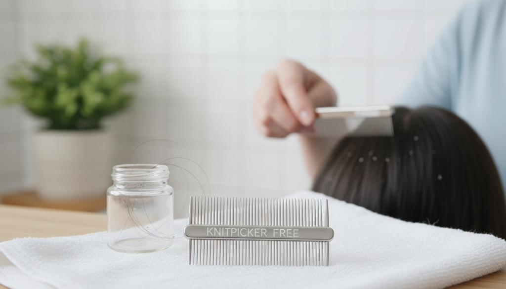 【国内正規品】ソルドジャパン ニットピッカーフリーコームでシラミ・卵を徹底除去！家庭での予防とケアに最適な使い方ガイド