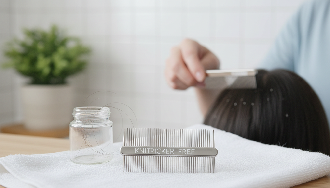 【国内正規品】ソルドジャパン ニットピッカーフリーコームでシラミ・卵を徹底除去！家庭での予防とケアに最適な使い方ガイド